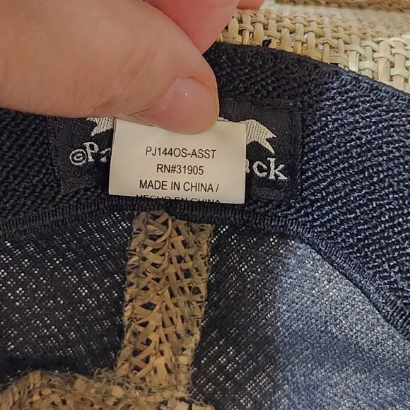 NWT Panama Jack Seagrass Woven Safari Banded Hat Men's Small/ Medium - Picture 10 of 10